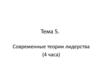 Современные теории лидерства. Тема 5