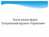 Театр малых форм. Театральный кружок «Гармония»