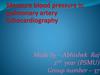 Measure blood pressure in pulmonary artery echocardiography