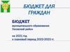Бюджет для граждан 2021 год