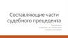 Составляющие части судебного прецедента