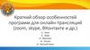 Краткий обзор особенностей программ для онлайн-трансляций (zoom, skype, ВКонтакте и др.)