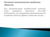 Основы экономические проблемы общества