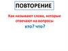 Как называют слова, которые отвечают на вопросы кто? что?