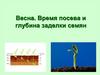 Весна. Время посева и глубина заделки семян