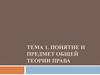 Понятие и предмет общей теории права