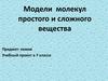 Модели молекул простого и сложного вещества