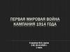 Первая мировая война. Кампания 1914 года