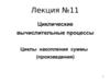 Циклические вычислительные процессы. Циклы накопления суммы (произведения). Лекция №11