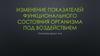 Изменение показателей функционального состояния организма под воздействием