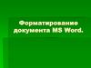 Форматирование документа MS Word