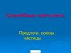 Служебные части речи. Предлоги, союзы, частицы