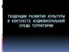 Тенденции развития культуры в контексте аудиовизуальной среды территории