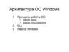 Архитектура ОС Windows