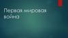 Первая Мировая война