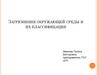 Загрязнения окружающей среды и их классификация