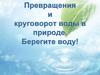 Превращения и круговорот воды в природе. Берегите воду!