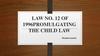 Law No. 12 Of 1996 Promulgating The Child Law