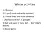 Winter activities - games