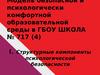 Модель безопасной и психологически комфортной образовательной среды в школе