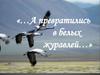 "...А превратились в белых журавлей..."