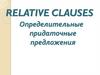 Relative clauses