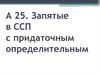 Запятые в ССП с придаточным определительным. А 25