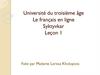 Université du troisième âge. Le français en ligne