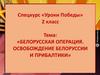 Белорусская операция. Освобождение Белоруссии и Прибалтики