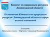 Полномочия Комитета по природным ресурсам Ленинградской области в сфере водных отношений