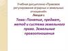Понятие, предмет, метод и система земельного права. Земельные правоотношения