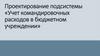 Учет командировочных расходов в бюджетном учреждении