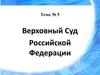 Верховный Суд Российской Федерации (тема № 5)