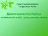 Правописание безударных окончаний имён существительных