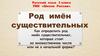 Род имён существительных