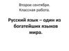 Русский язык – один из богатейших языков мира