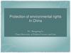 Protection of environmental rights in China. Outline