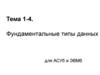 Фундаментальные типы данных (тема 1 - 4)