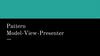 Pattern Model-View-Presenter