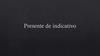 Presente de indicativo