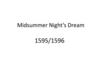 Midsummer Night’s Dream