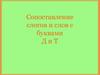 Сопоставление слогов и слов с буквами Д и Т