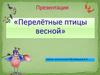 Перелетные птицы весной