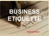 Business etiquette. Writing letters