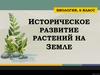 Историческое развитие растений на Земле