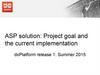ASP solution: Project goal and the current implementation