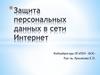 Защита персональных данных в сети Интернет