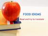 Food idioms