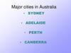 Major cities in Australia