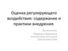 Оценка регулирующего воздействия: содержание и практики внедрения